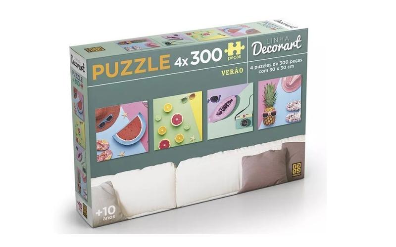 Imagem de Puzzle 4 x 300 peças Decorart Verão - Grow