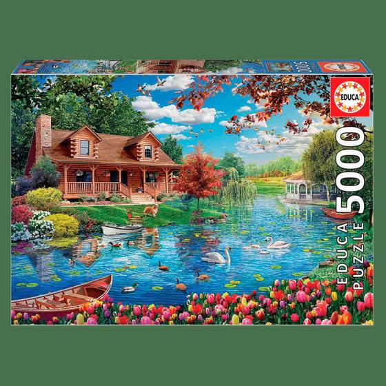 Puzzle 5000 peças Casa de Campo - Educa - Importado - Grow - Quebra ...