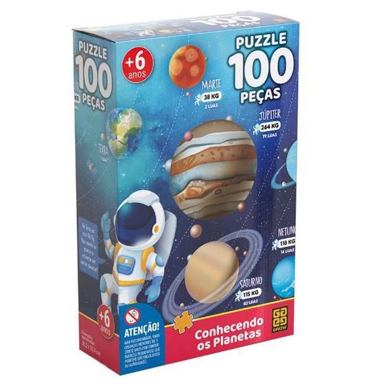 Puzzle Conhecendo os Planetas 100 Peças Grow Menor preço em Puzzle Conhecendo os Planetas 100 Peças Grow