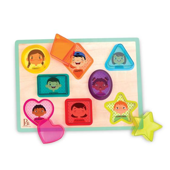 Imagem de Puzzle de Formas e Emoções B. Toys - 8 Peças Translúcidas (2+)