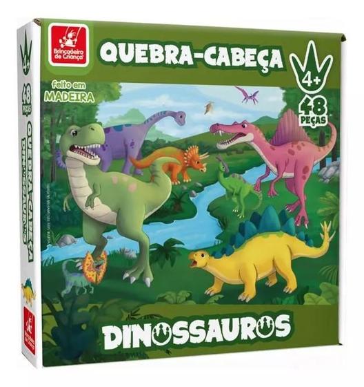 Imagem de Puzzle dinossauro 48 pecas brincadeira de criança