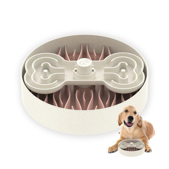 Imagem de Puzzle Feeder Dog Bowl Puzzle Feeder Slow Feeder para cães rosa