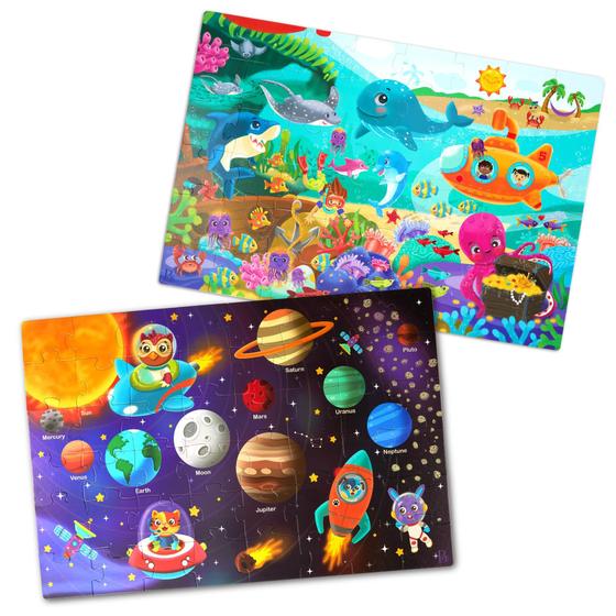 Imagem de Puzzle Gigante B. toys - 2 Unidades (Mar & Sistema Solar) - 3+ Anos