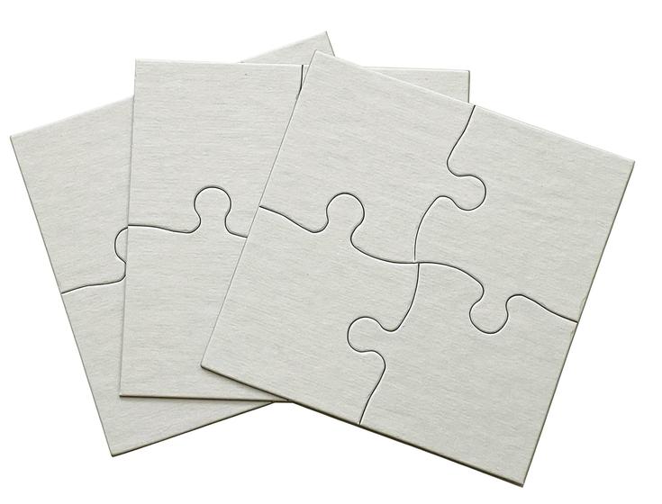 Imagem de Puzzle INOVART Lil' Ones, 4 peças, branco, 4x4 cm, 50 quebra-cabeças