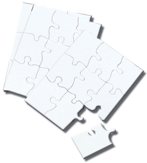 Imagem de Puzzle INOVART Puzzle-It, 9 peças em branco, 4x5,5 cm, 24 quebra-cabeças