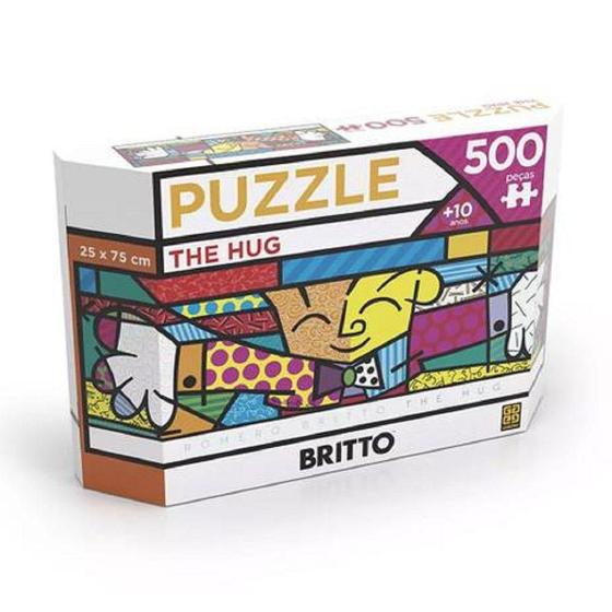 Imagem de Puzzle Panorama Romero Britto The Hug 500 peças