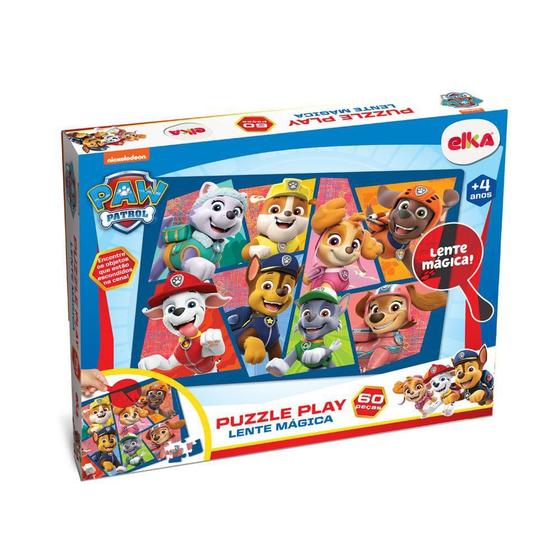 Imagem de Puzzle Play 60 peças Patrulha Canina Lente Mágica - Elka