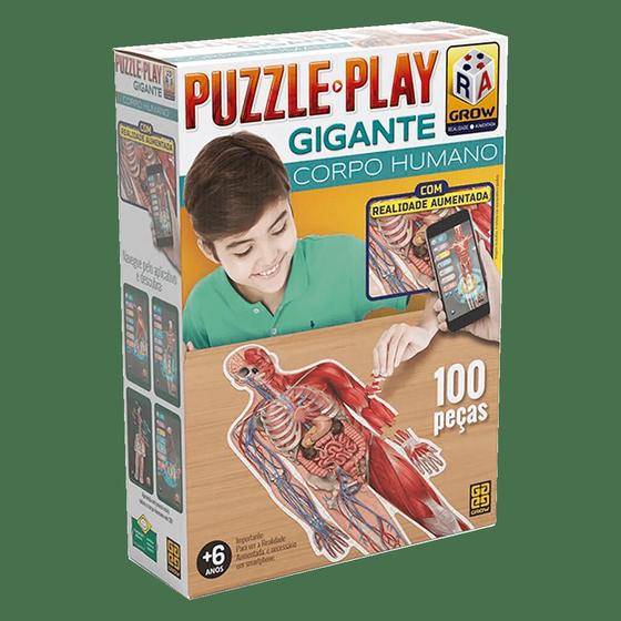 Imagem de Puzzle Play Gigante Corpo Humano - Quebra-Cabeça 100 Peças - Grow