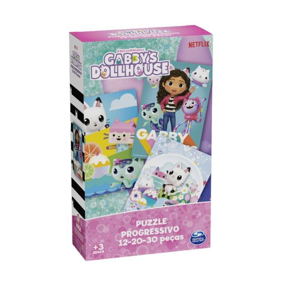 Imagem de Puzzle Progressivo 12-20-30 peças- Gabby's Dollhouse - Grow