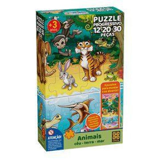 Imagem de Puzzle progressivo animais - GROW