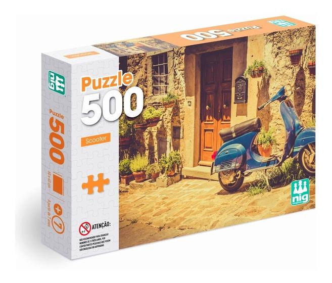 Imagem de Puzzle Quebra Cabeça Scooter Cortona Itália 500 Peças