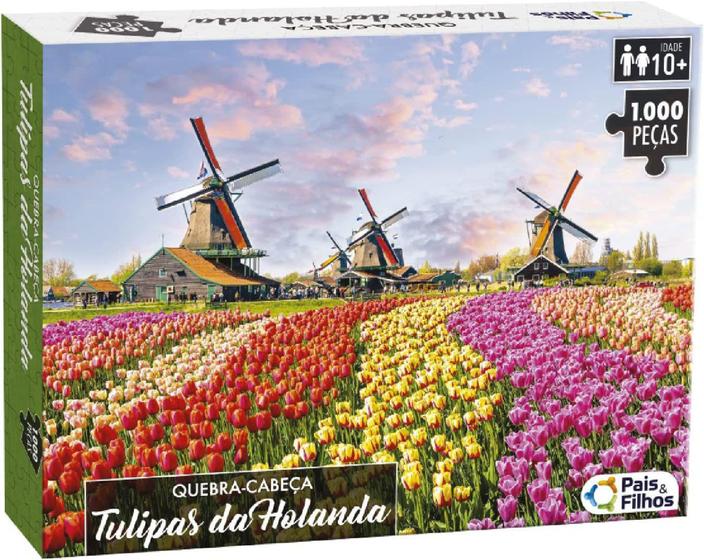 Imagem de Puzzle Tulipas Da Holanda 1000 Peças Pais E Filhos