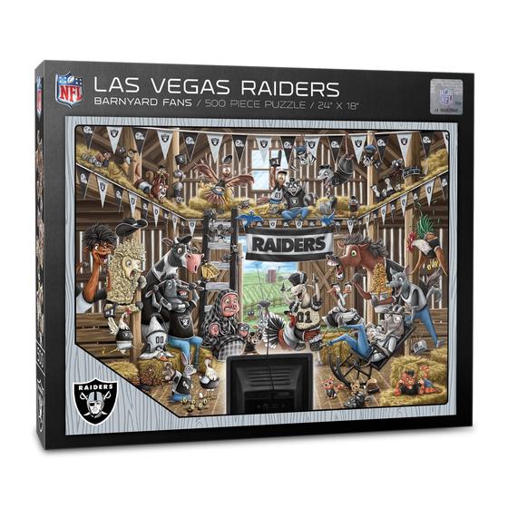 Imagem de Puzzle YouTheFan NFL Las Vegas Raiders Barnyard Fans 500 unidades