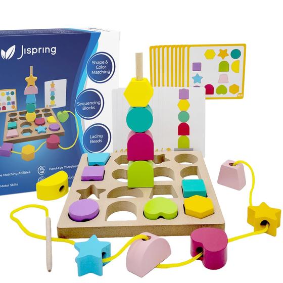 Imagem de Puzzles Jispring Shape for Dementia Jogos 3 em 1 de combinação de cores