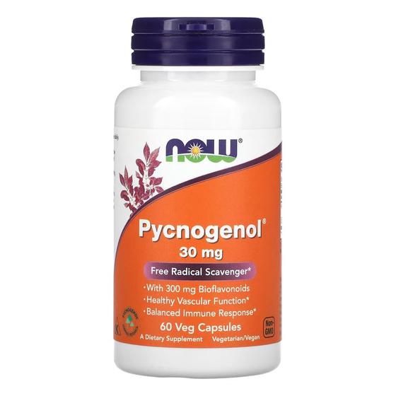 Imagem de Pycnogenol 30mg Now Foods 60 Veg Capsulas Produto Importado