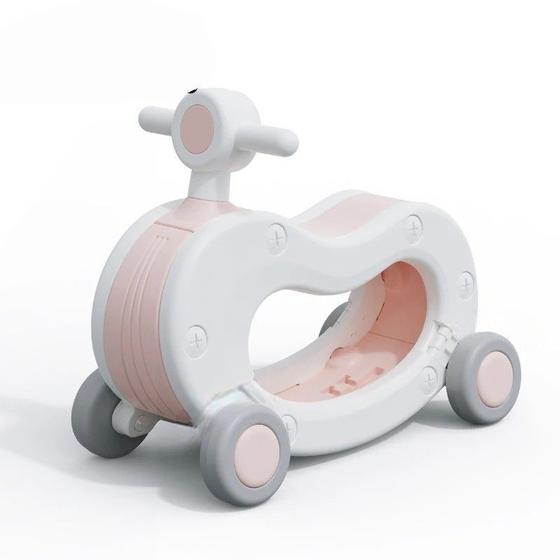 Imagem de Quadriciclo 2 em 1 para Bebê Gangorra e Bicicleta de Rodinha Sem Pedal Diversão Garantida Vira Balanço