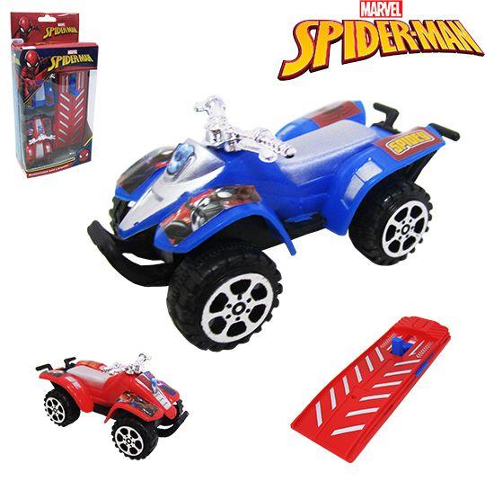 Quadriciclo com lancador colors homem aranha/spider man com 3 pecas na ...