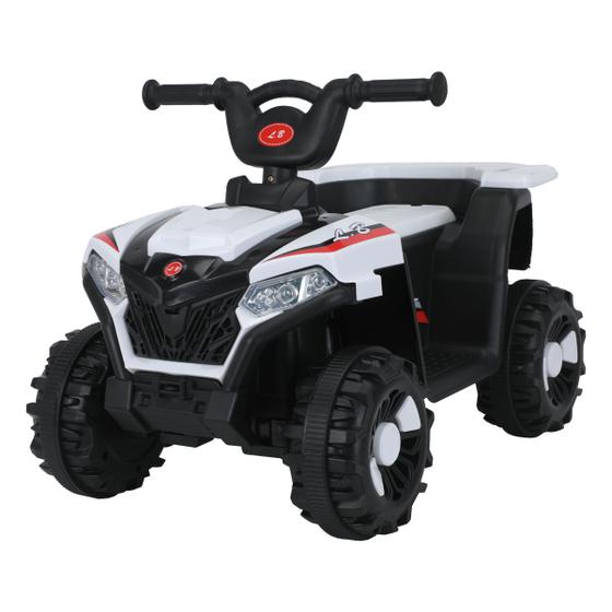 Imagem de Quadriciclo Infantil Branco ElÉtrico 6v CrianÇa 5km/h