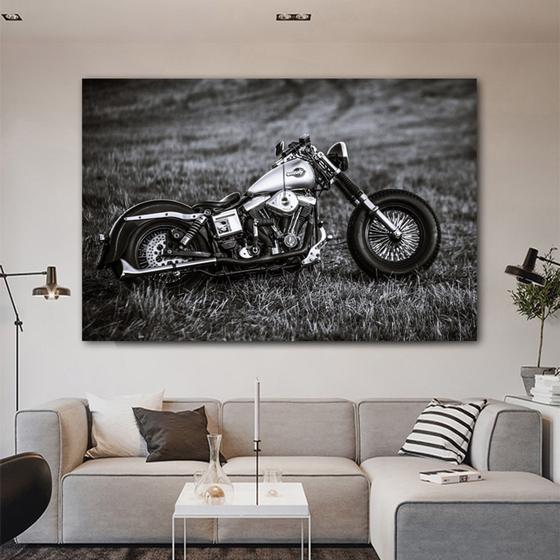 Imagem de Quadro 1 peça decoração moto custon vintage