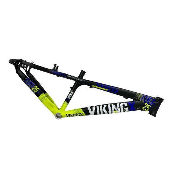 Imagem de Quadro 26 Dirt Jump Vikingx Tuff X-25 Alum Preto/Amarelo