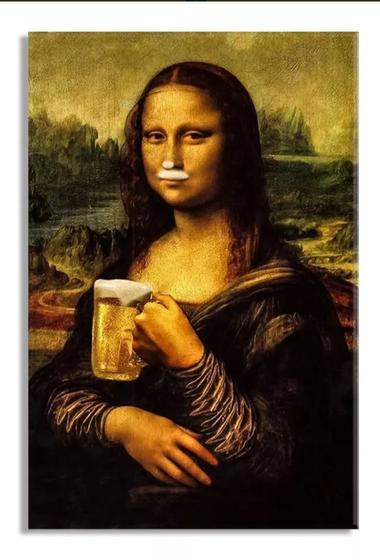 Imagem de quadro 30x40  Monalisa Cerveja"