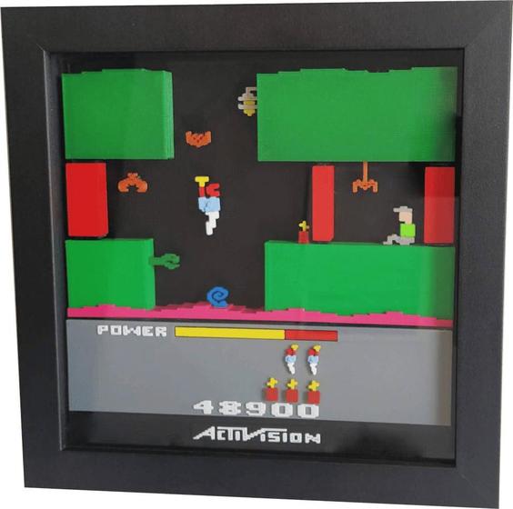 Imagem de Quadro 3d Hero Activision - Atari - Impresso Em 3d -22cm