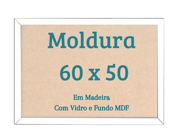 Imagem de Quadro 50x60 Moldura Madeira 60x50 Com Vidro Foto Poster Imagem 