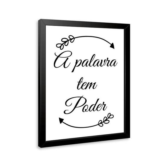 Imagem de Quadro A Palavra Tem Poder 45X34Cm - Com Vidro