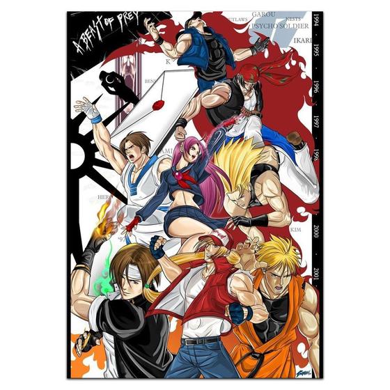 Imagem de Quadro A3 em MDF KOF Personagens Clássicos