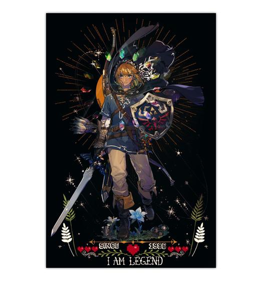 Imagem de Quadro A4 em MDF Link Zelda Since 1986 - Placa