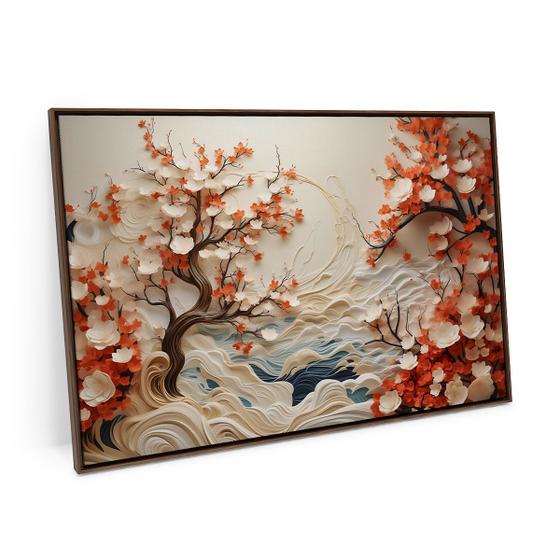 Imagem de Quadro Abstrato 3d Tree In Landscape Arte Decorativa Moderna - Bimper Quadros