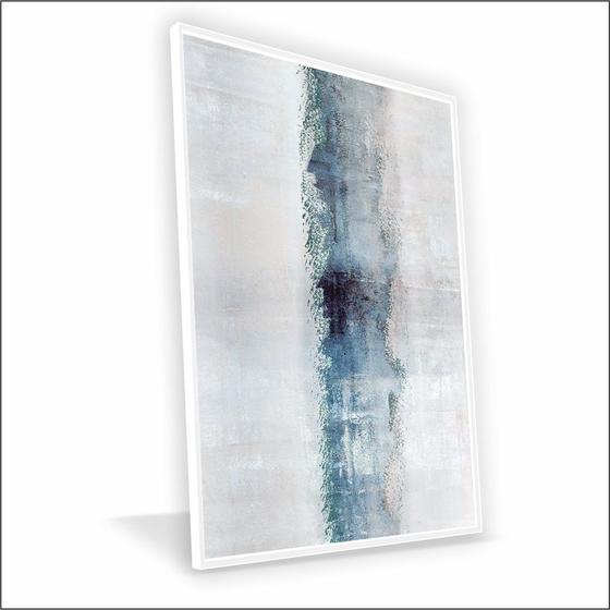 Imagem de Quadro Abstrato Azul Vinil Com Vidro