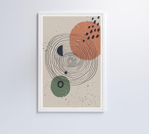 Imagem de Quadro abstrato circulo e pontos 2