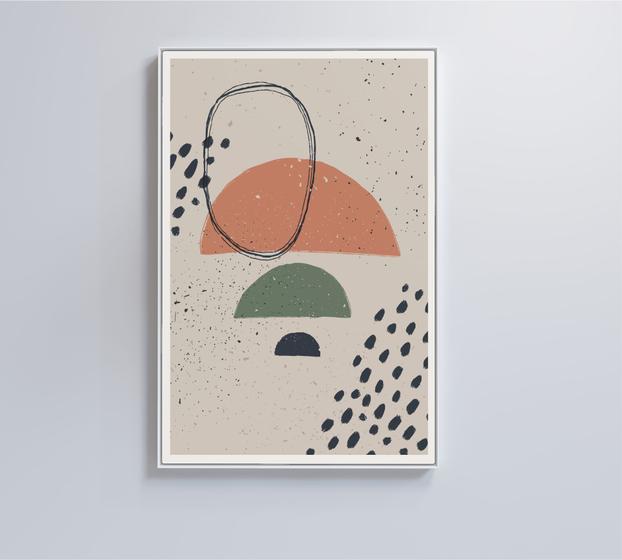 Imagem de Quadro abstrato circulo e pontos