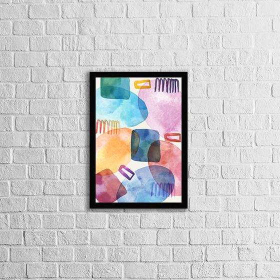 Imagem de Quadro Abstrato Colors I 33x24cm - com vidro