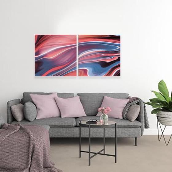 Imagem de Quadro abstrato decorativo duo Canion MidiaPopArte