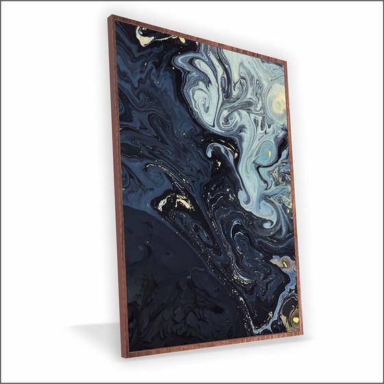 Imagem de Quadro Abstrato Espacial Vinil Com Vidro