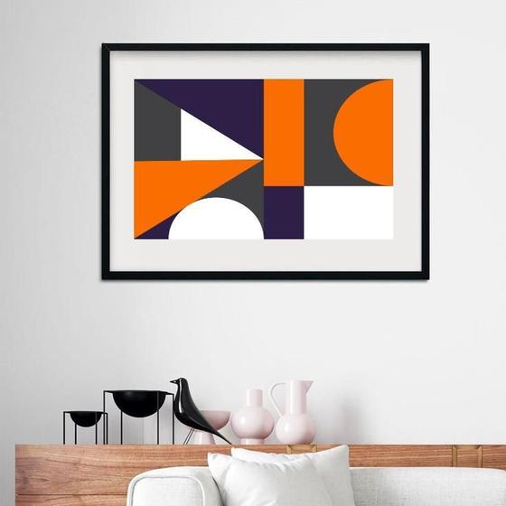 Imagem de Quadro Abstrato Laranja E Roxo - 60X48Cm