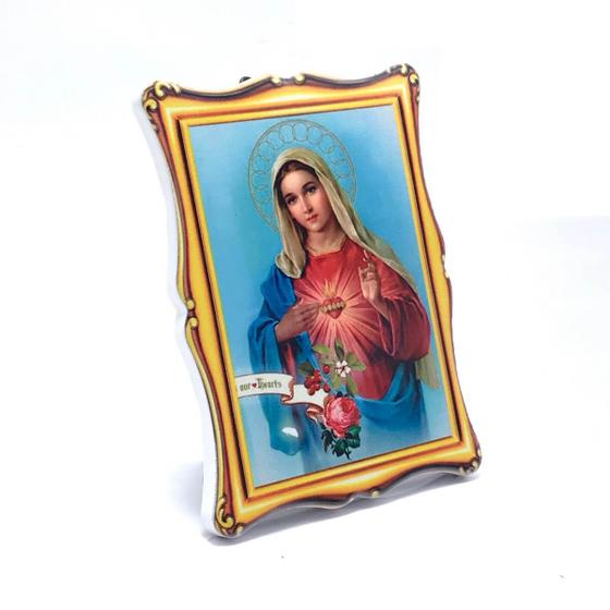 Imagem de Quadro Adorno De Mesa E Parede Sagrado Coração De Maria