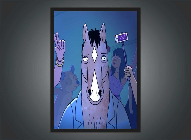 Imagem de Quadro Anime Bojack Horseman Desenho Com Moldura G01