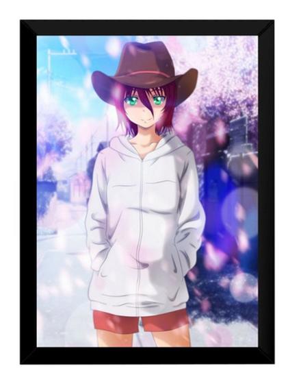 Imagem de Quadro Anime Cowgirl Mangá Arte Poster Moldurado