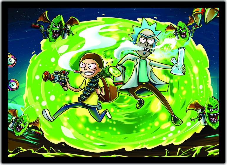 Imagem de Quadro Anime Rick And Morty Desenho Com Moldura G01