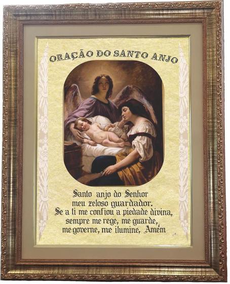 Imagem de Quadro Anjo Da Guarda, Com Oração, Mod.11, 53x43cm. Angelus