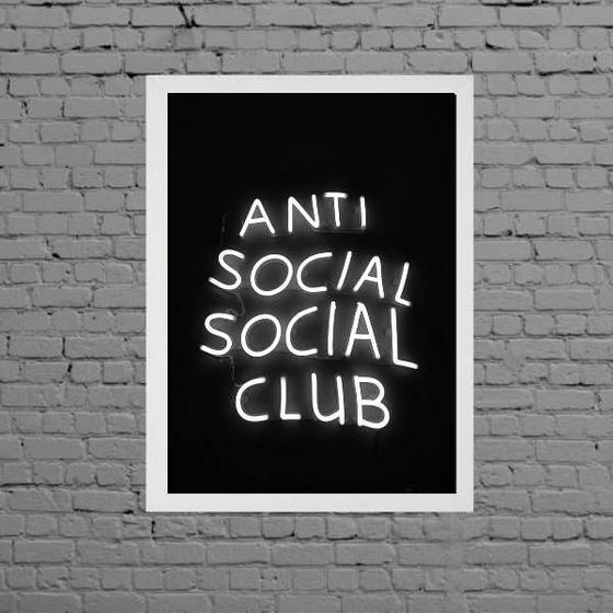 Imagem de Quadro Anti Social Social Club 33x24cm - com vidro