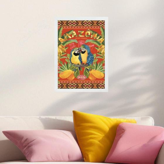 Imagem de Quadro Araras Amazônia - Brasil 33X24Cm - Com Vidro