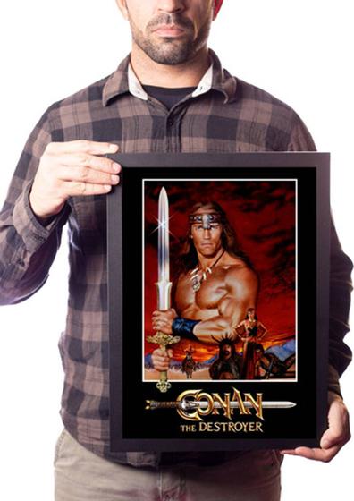 Imagem de Quadro Arnold Filme Conan O Destruidor Poster Na Moldura