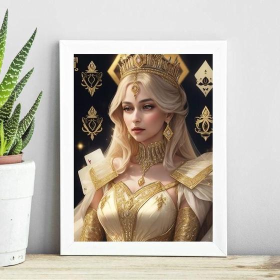 Imagem de Quadro Arquétipo Rainha De Ouros 33X24Cm - Com Vidro