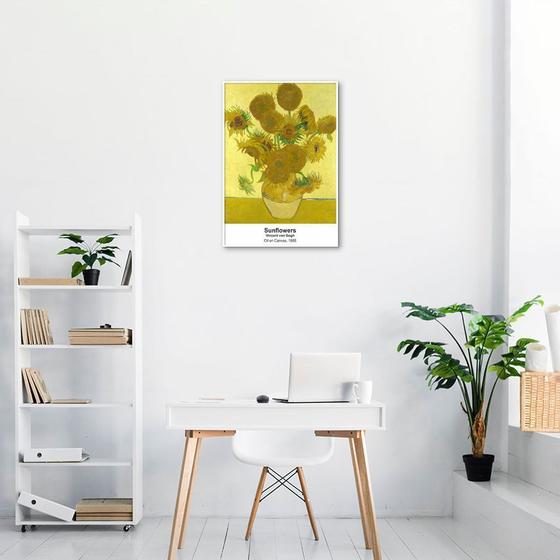 Imagem de Quadro Art Collection Sunflowers 100x70 Filete Branco