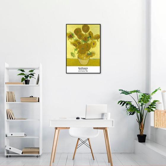 Imagem de Quadro Art Collection Sunflowers 60x43 Filete Preto