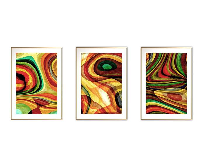 Imagem de Quadro arte 30x66 canvas formas abstratas mod 122